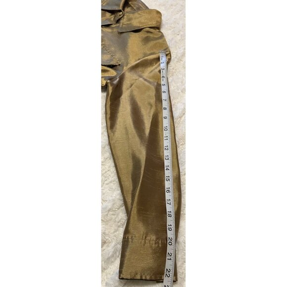 Women's Kasper Brand Metallic Gold Button-Down Blouse 100% Polyester Size PS - Picture 10 of 16